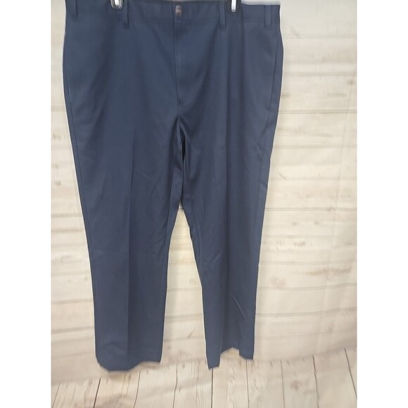 Orvis Chino Pants Men's Size 38×28 Navy‎ Blue Straight Leg Flat Front Stretch - Picture 1 of 8